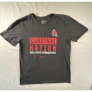 Nike Ball State Cardinals Gymnastics Tee Men's Medium NCAA College